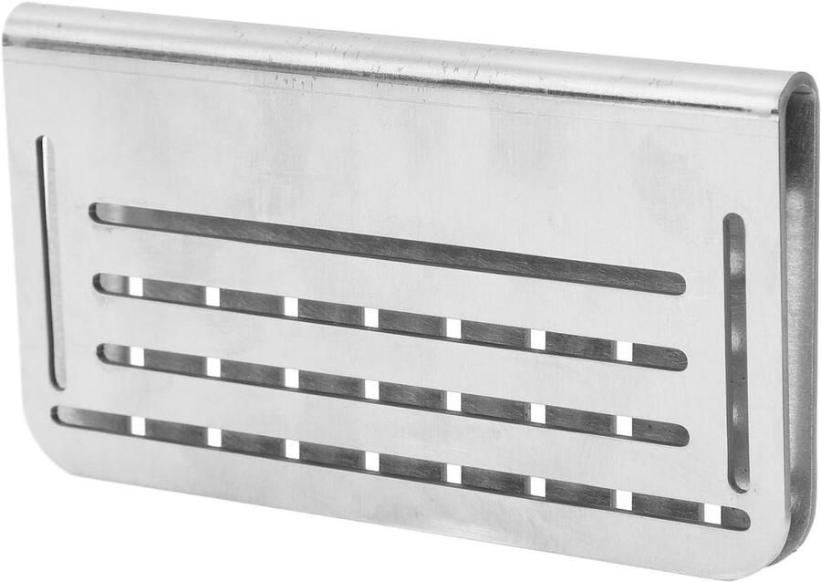 Vetpoort Blokker Grill Accessoire Voorkom Vetlekkage Dubbelzijdig Ontwerp 14 x 8 cm Zilverkleurig