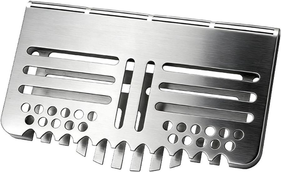 Vetpoort Grill Vetvanger BBQ Grillen Verbeteren Roestvrij Staal 113 x 89 x 23 cm Zilver