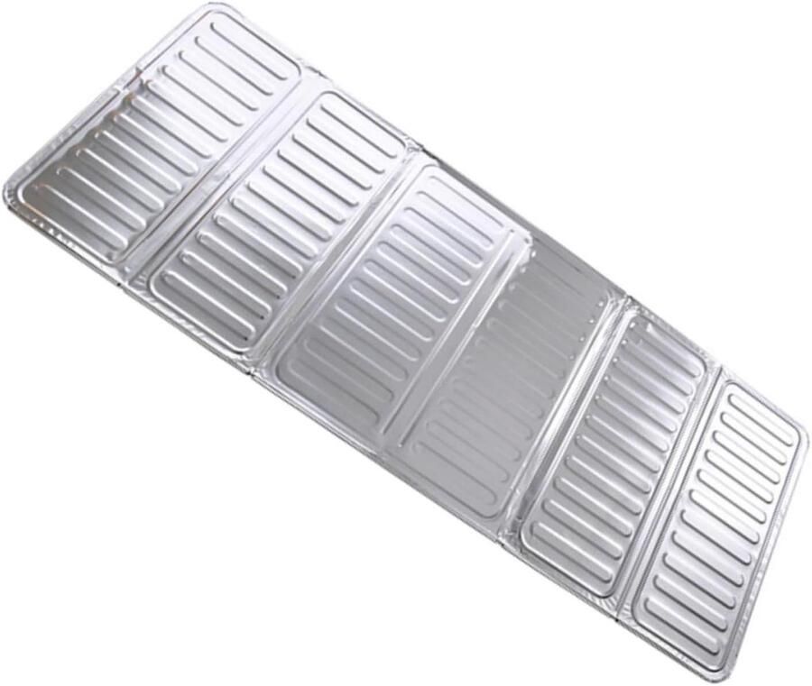 Vetspatbescherming Opvouwbaar Kookplaat Bescherming Schoon Koken Hittebestendig Materiaal 32 x 84 cm Zilverkleurig