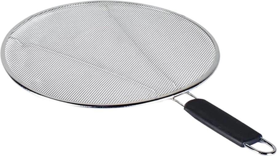 Vetsplatter Guard Spatscherm Keuken Koken Zonder Knoeien Fijnmazig RVS 29 cm Zilver