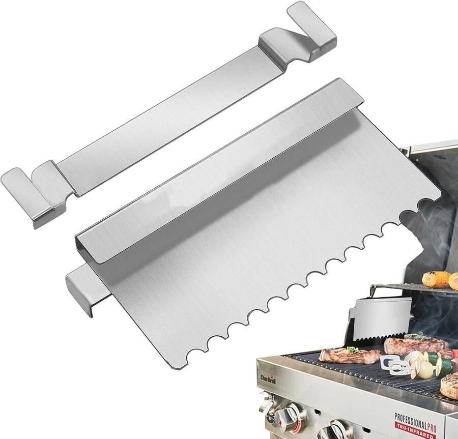 Vetvanger Roestvrij Staal Spatelhouder Grill Accessoire Hittebestendig Duurzaam 2 Stuks Zilverkleurig