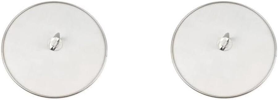 Vetvanger Scherm Pan Deksel Schoon Koken Fijnmazig RVS 25cm Set Zilverkleurig
