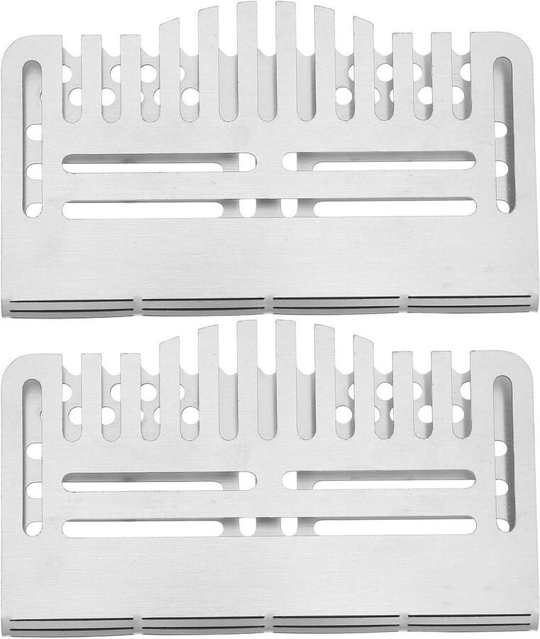 Vetvangers Bakplaat Grill Accessoires Schoon Grillen Roestvrijstalen Gaas 11.5 x 6.8 cm Zilver