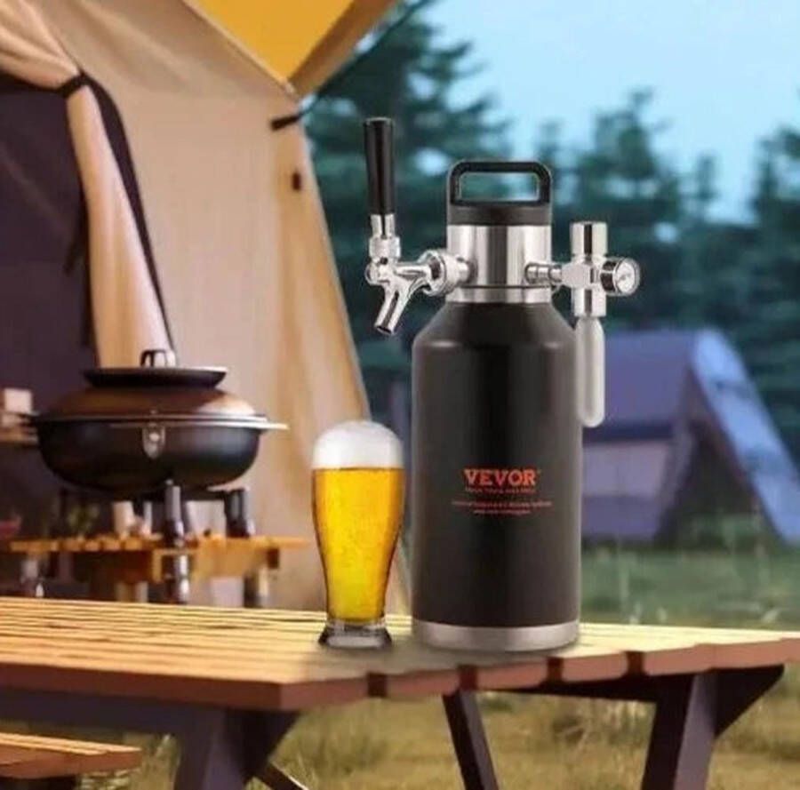 My Store VEVOR Biertap Thuistap 1 9 Liter Koelend Thermoskan Bier
