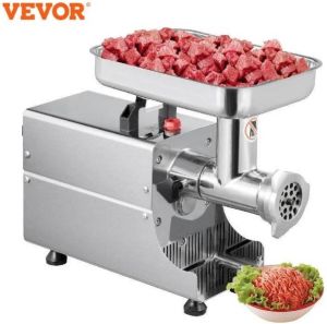 Vevor Elektrische Vleesmolen 80 Kg u 450 W Elektrisch Gehaktmolen Worstenmaker Zilver RVS Keukenmachine