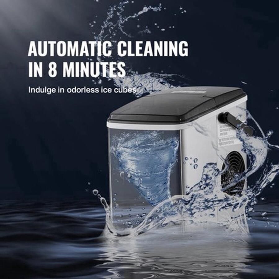 Vevor IJsblokjesmachine Ijsblokjes IJsblokjesmaker met IJsschep Per App Bestuurbaar Zelfreinigingsfunctie 105W 1.8lbs Zwart - Foto 3