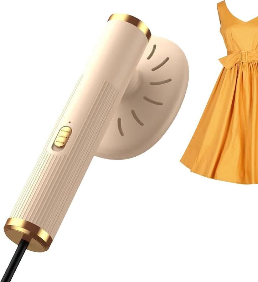VHV Handstomer kleding compacte kledingstomer voor thuis en reizen snel opwarmen en eenvoudig kreukels verwijderen 28 6 x 8 5 cm ABS Khaki