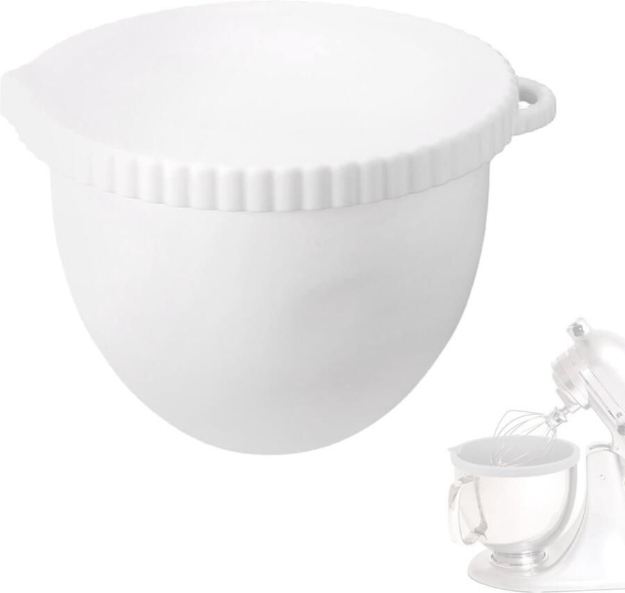 VHV Siliconen Inzetstukken Siliconen Mengkom Liner Mengkom Vervanging Mixeraccessoires Mengkom Geschikt Voor 5 Quart Tilt-head Stand Mixers Wit