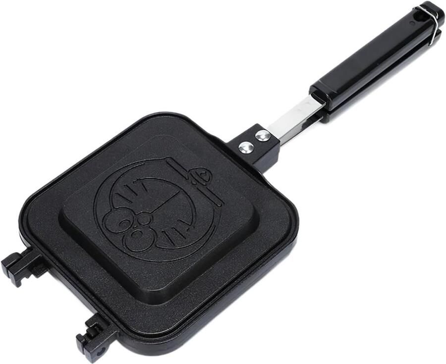 VHV Tosti Apparaat Sandwich Maker Tosti Broodrooster Sandwichmaker Camping Dubbelzijdige Koekenpan Snel Opwarmen Eenvoudig Schoon Te Maken Ideaal Voor Op De Camping Of Voor Keuken Ontbijt Cartoonpatroon