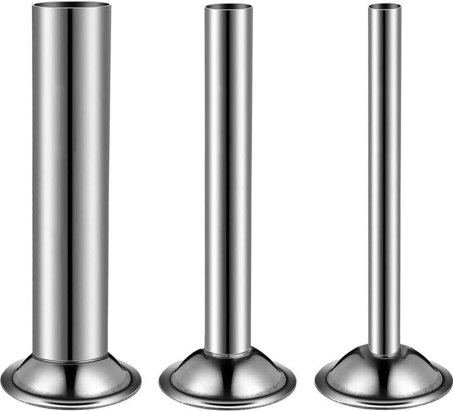 Dailygoody Sausage Hopper voor #5 Vleesmolen Inclusief 3 Vulbuizen van Rvs