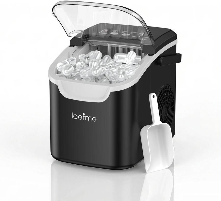 VidaStore ijsblokjesmachine IJsmachine IJsblokjes IJsblokjesmakers Zwart 2 Formaten blokjes Binnen 6 minuten klaar