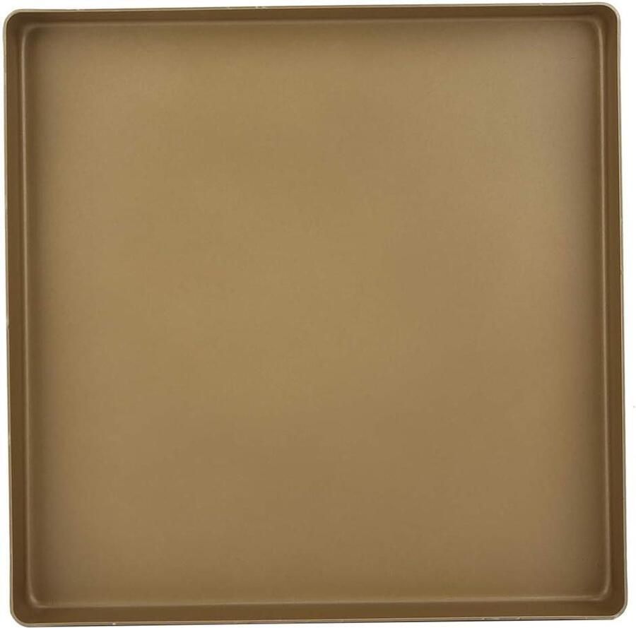 Vierkante Bakplaat Brood Pizza Vorm Zelf Taarten Bakken Antiaanbaklaag 28x28x3 cm Goud