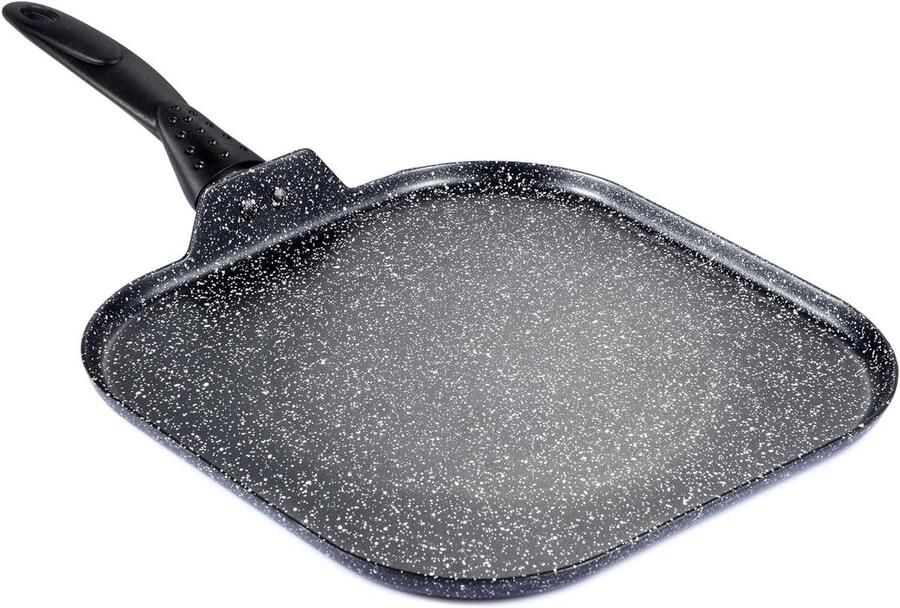 Vierkante Bakplaat Grillpan Tava Gezond Koken PFOA Vrij 28cm Zwart