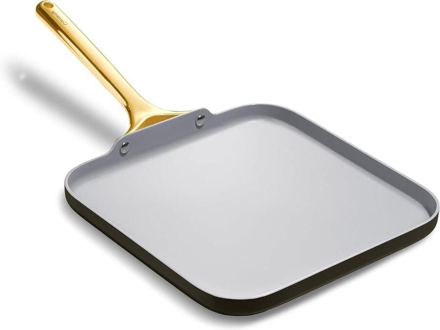 Vierkante bakplaat Grote koekenpan Gerechten bereiden Keramische antiaanbaklaag 28 cm Zwart
