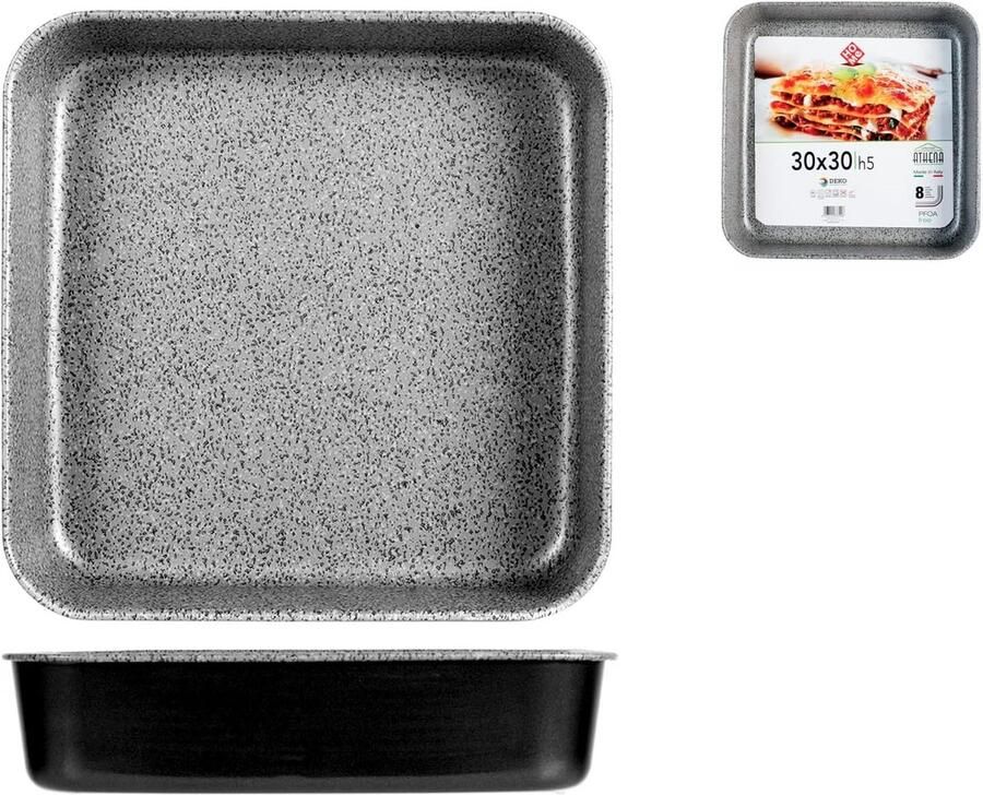 Vierkante bakplaat met antiaanbaklaag 30x30 cm voor oven en fornuis