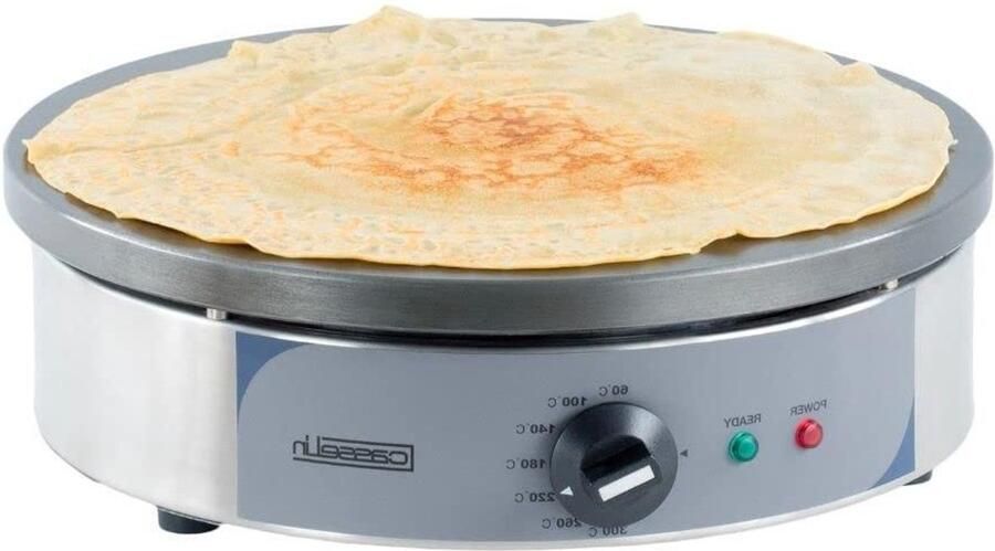 Vierkante Crêpemaker Pannenkoekenmaker Crêpe Plaat Crêpes Bakken Gietijzeren Plaat 35 cm Diameter Zilver