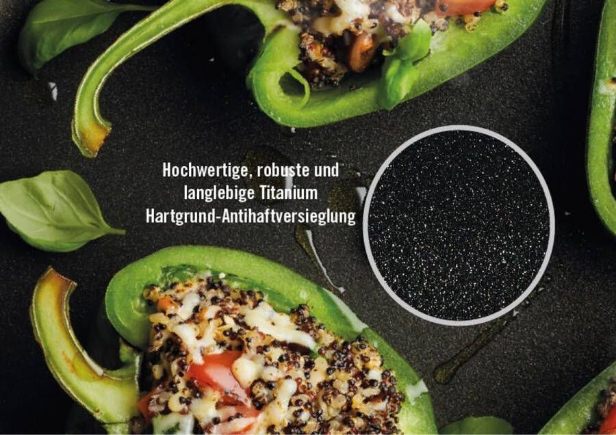 Vierkante gietijzeren grillpan 28 x 28 cm met afneembare steel en antiaanbaklaag