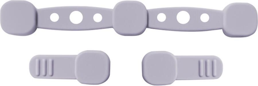Vierkante grijze siliconen magneetklemmen (4-pack) voor het vastzetten van airfryers