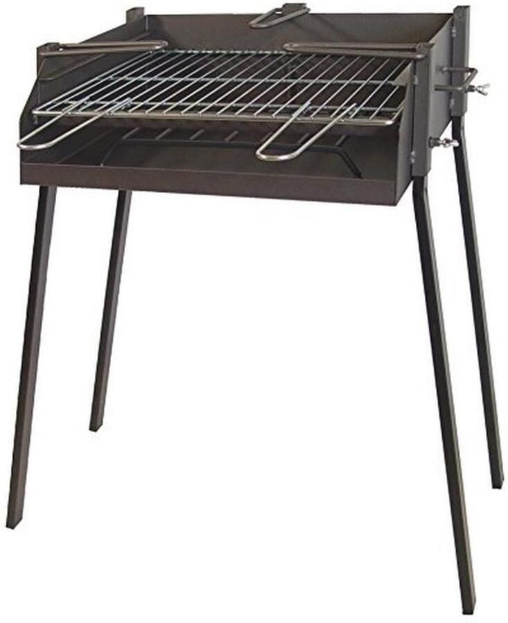Vierkante grill met paella-houder 60 x 40 x 75 cm