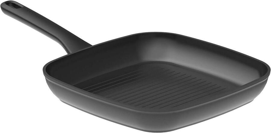 Vierkante Grill Pan Koekenpan Gezond Grillen PFAS-vrije Coating 26 cm Zwart