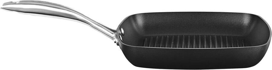 Vierkante Grillpan Grillplaat Pan Vlees Grillen Antikleef Oppervlak 26.7 x 26.7 cm Roestvrij staal