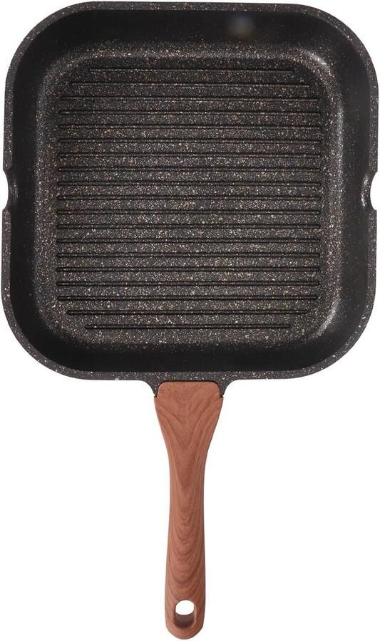 Vierkante Grillpan Koekenpan Non-stick Steak Koken Gezond Koken Gemak 28 x 30 cm
