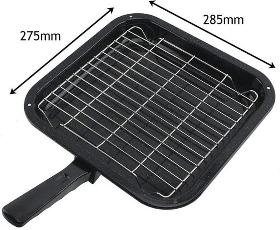 Vierkante Grillpan met Afneembare Handgreep voor Ovens en Fornuizen