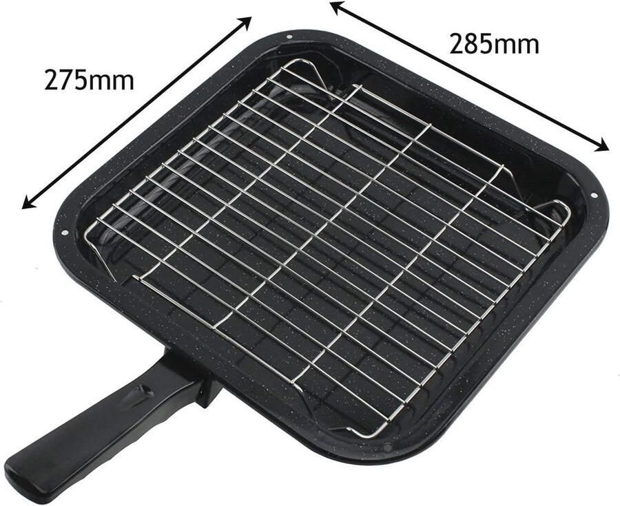 Vierkante Grillpan met Afneembare Handgreep voor Ovens en Fornuizen