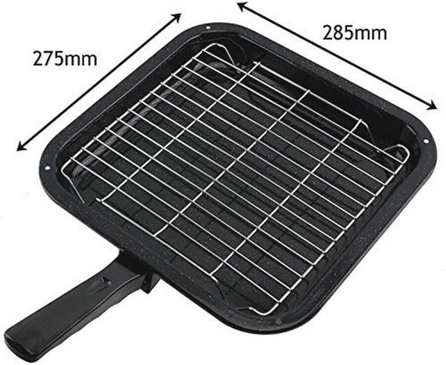 Vierkante Grillpan met Afneembare Handgreep voor Ovens en Fornuizen