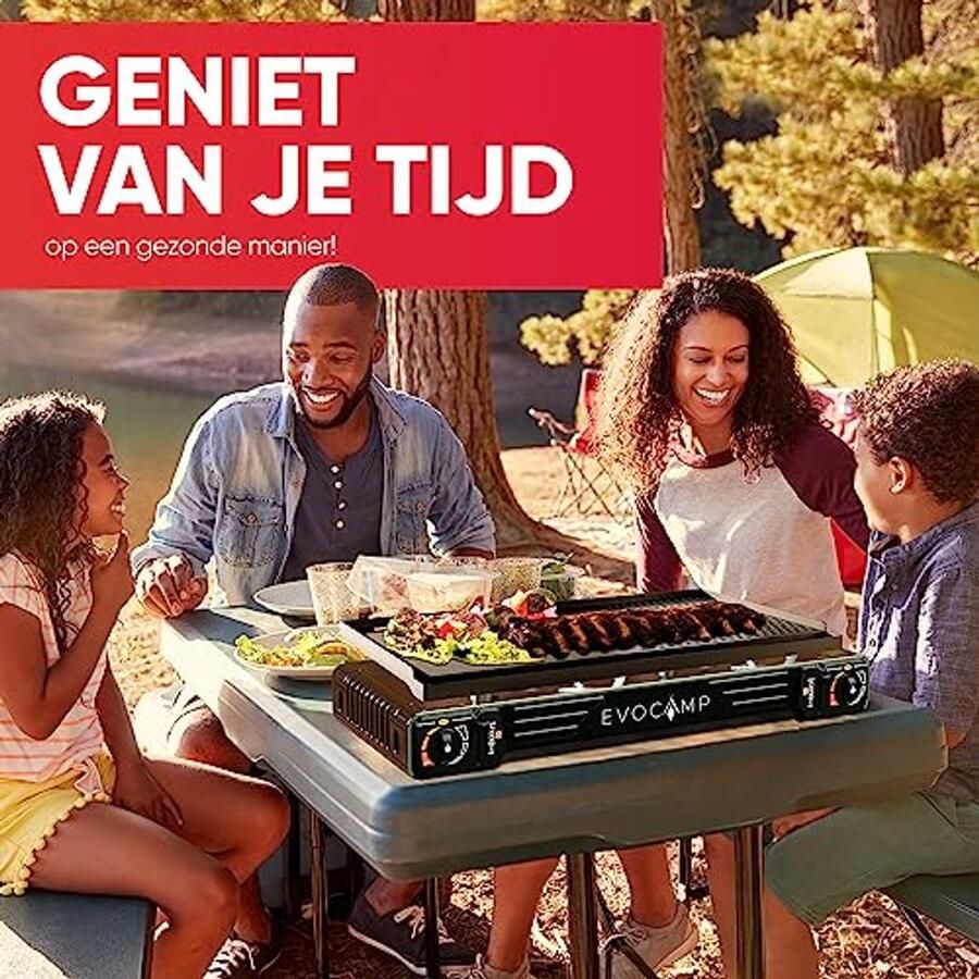 Vierkante grillplaat voor gasfornuis Ideaal voor BBQ en camping - Foto 2