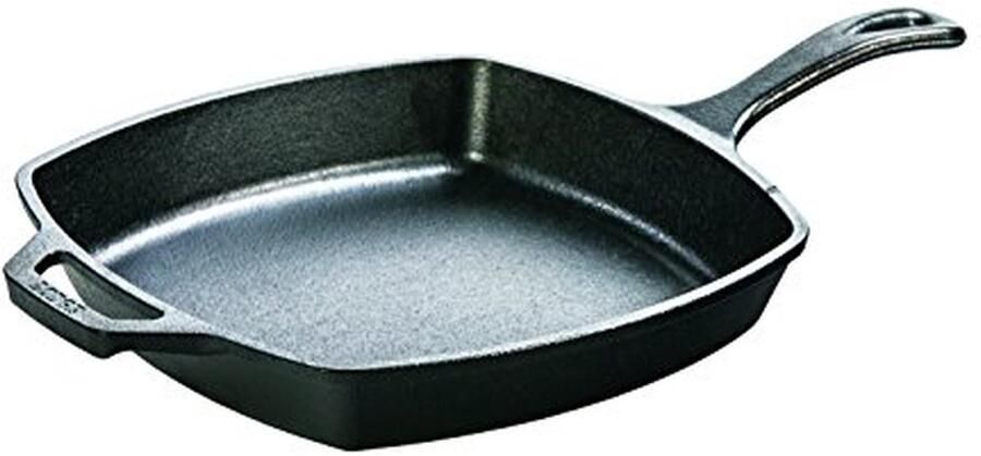 Vierkante Koekenpan Grillpan Koken op Inductie Roestvrij Staal 26 cm Zilver