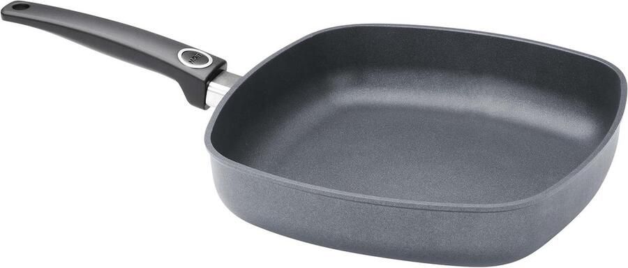 Vierkante Koekenpan met anti-aanbaklaag Koken en bakken Diamantkristallen coating 28 cm Zwart