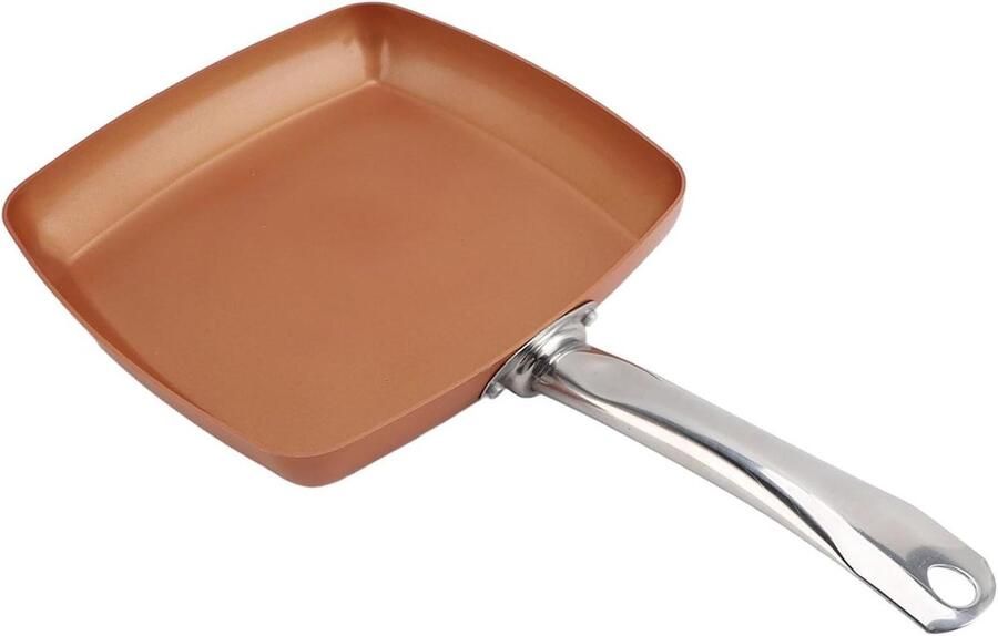 Vierkante Koekenpan Omelet Pan Ontbijt Bakken Anti-aanbak Ontwerp 7 Liter Grijs