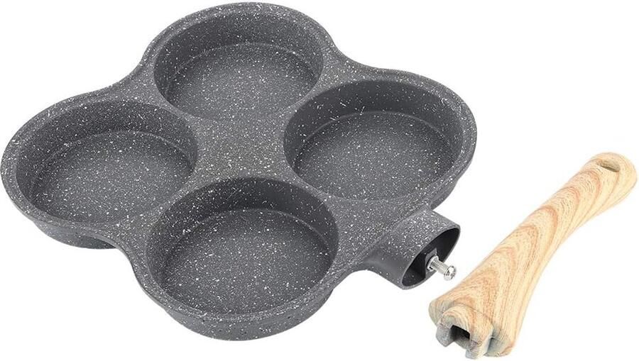 Vierkante Koekenpan Omelet Pan Ontbijt Maken Antiaanbaklaag 4 Gaten