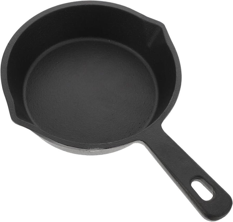 Vierkante Koekenpan Omeletpan Grillpan Lekkere Maaltijden Maken Gietijzer Anti-aanbak 22x15.5x3 cm Zwart