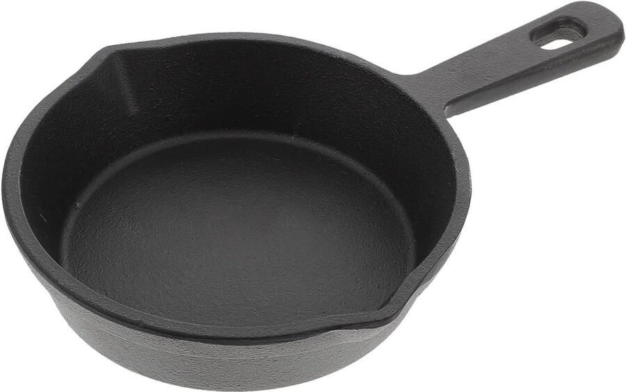 Vierkante Koekenpan Omeletpan Pannenkoekenpan Eieren Bakken Antiaanbaklaag Gietijzer 22x15.5x3 cm Zwart