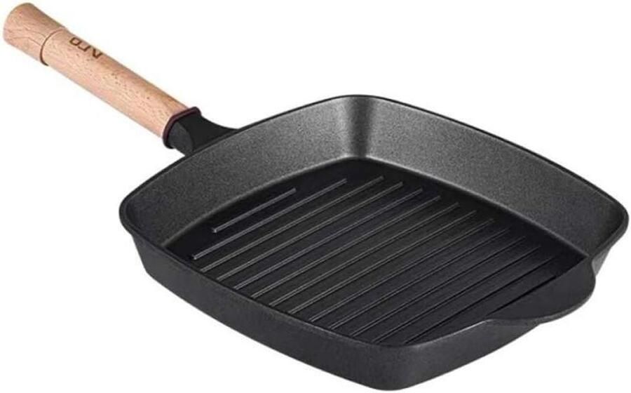 Vierkante Kookpan Ontbijtpan Multifunctioneel Lekkere Gerechten Maken Afneembare Handgreep 3 Vakken Metaal