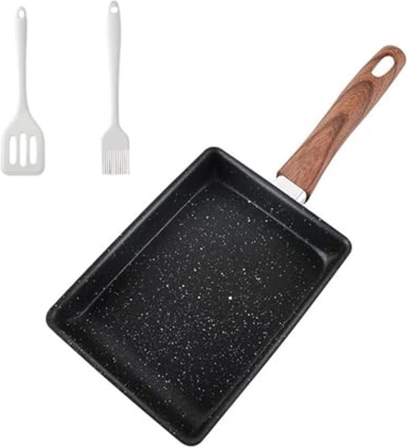 Vierkante Pannenkoekenpan met Antiaanbaklaag – Perfect voor Omeletten Pannenkoeken en Steak