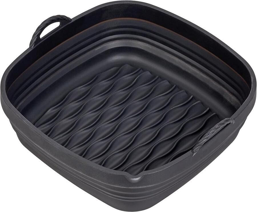 Vierkante Siliconen Airfryer Liner Herbruikbare Bakvorm Vouwbaar