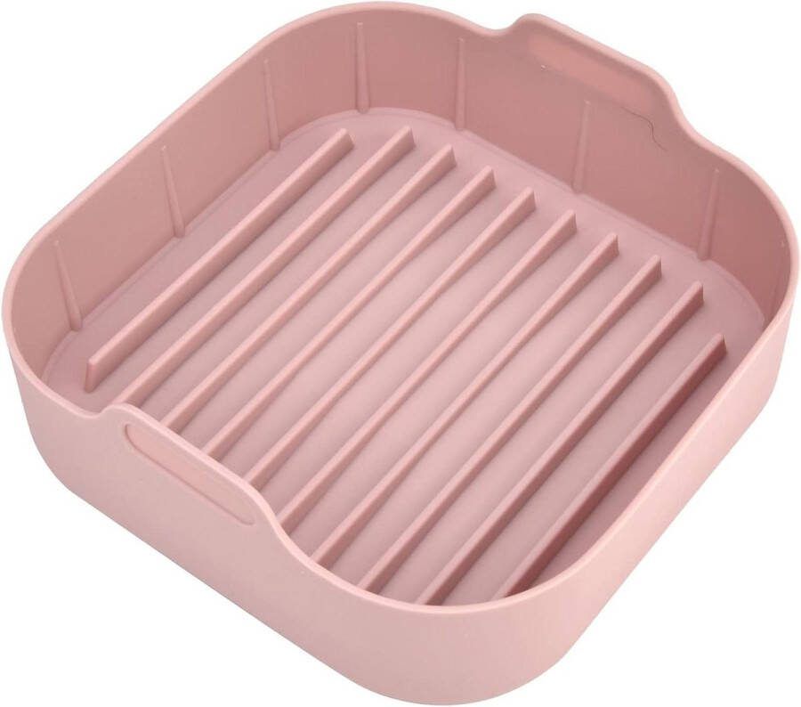 Vierkante siliconen mand Multifunctionele siliconen pad Airfryer Ovenaccessoires met 10in Pot Magnetron Herbruikbare Rijstkoker Liner Vervanging Perkamentpapier Liners