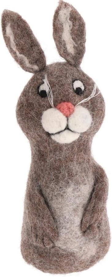 Vilten eierwarmer Keuken decoratie Ontbijt warm houden Handgemaakt decoratief figuur 7 x 7 x 17 cm