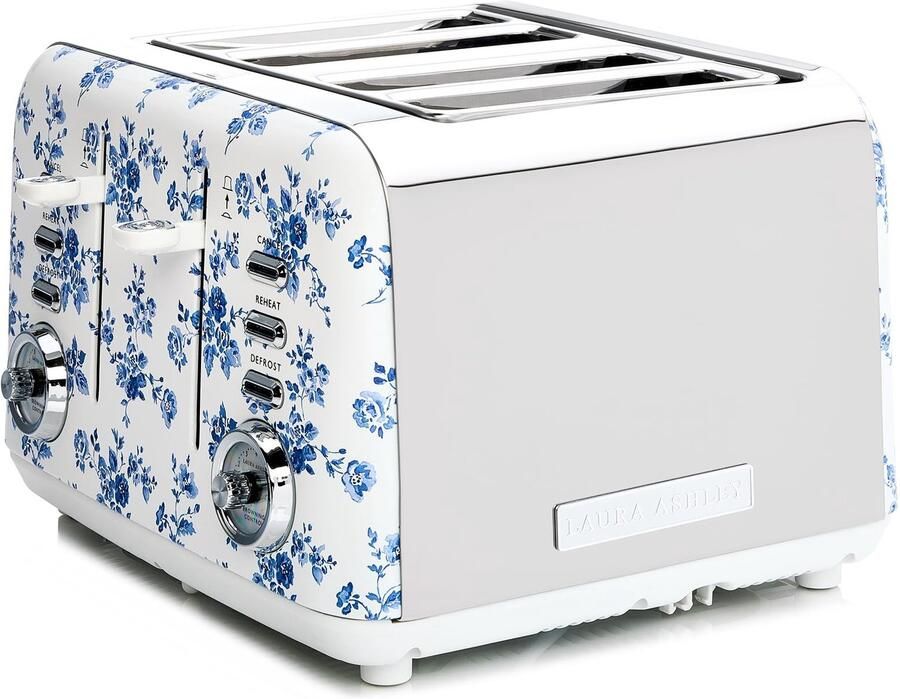 Vintage 4-Slice Toaster met 7 Instellingen voor Perfecte Bruining
