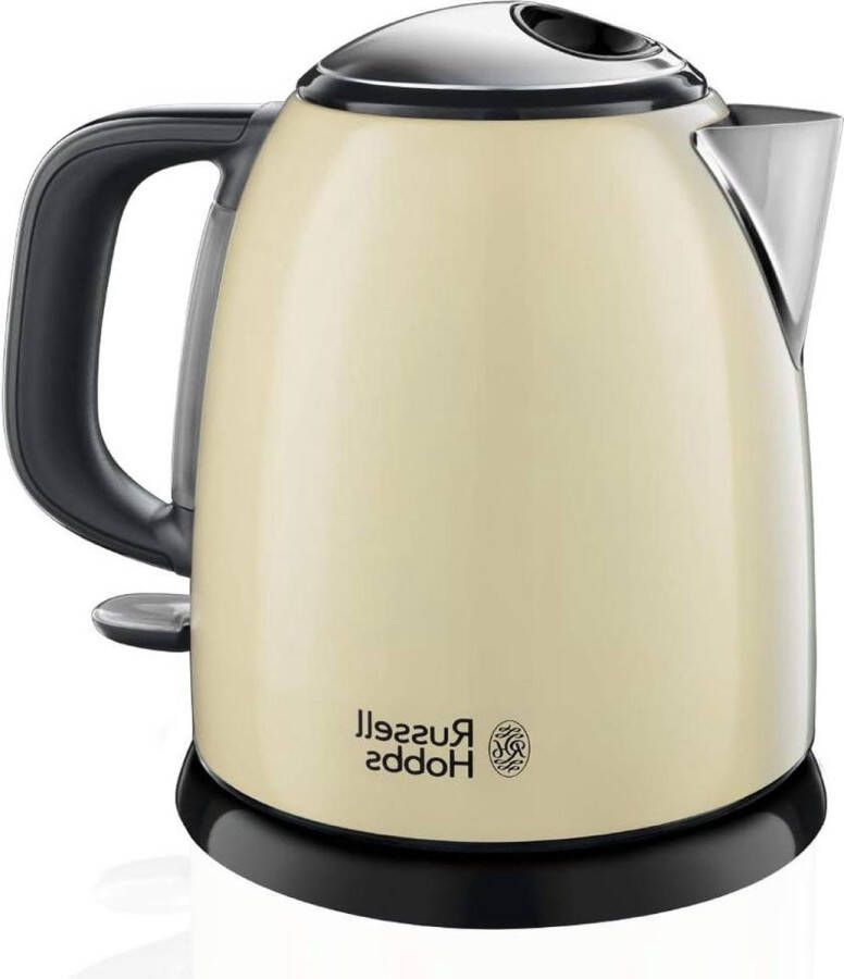 Vintage Cream Mini Waterkoker Snelkookfunctie RVS Hoogglans 2400 Watt 1L