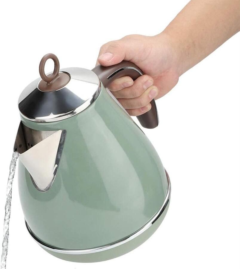 Vintage Elektrische Waterketel 1.7L Roestvrij staal voor Thuis en Restaurant