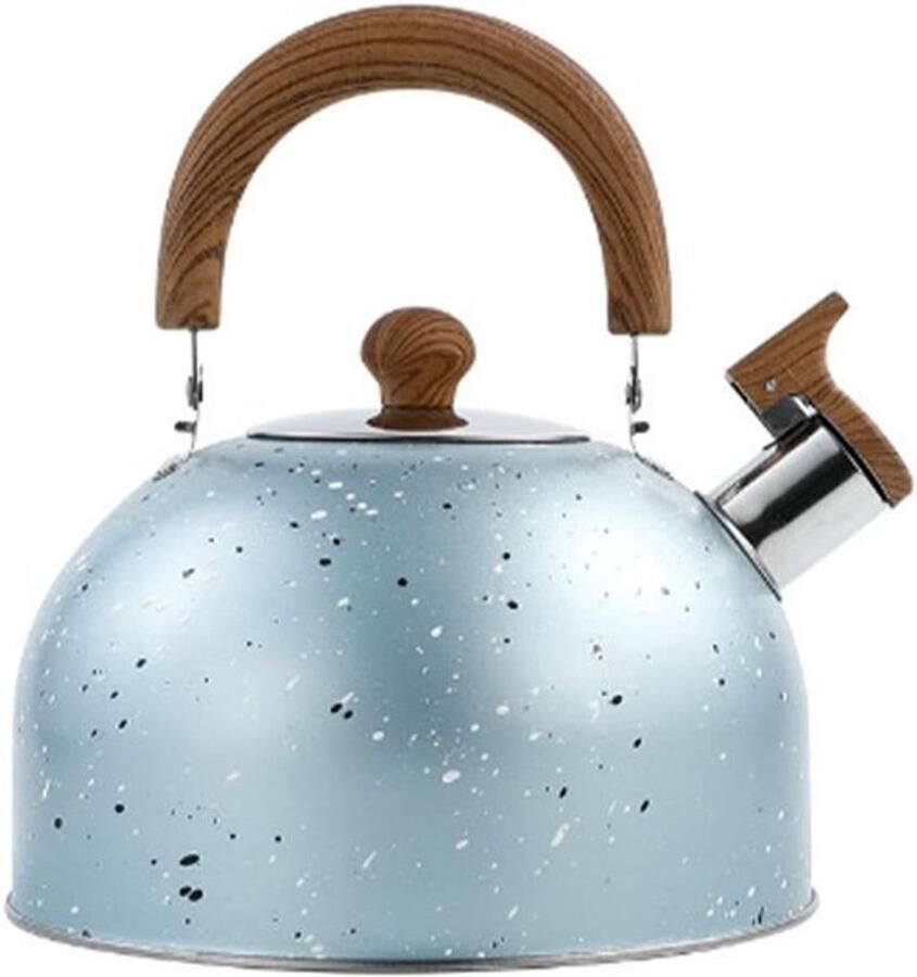 Vintage Fluitketel van RVS Klassieke Waterkoker met Fluitfunctie Stijlvolle Theepot voor Koken en Serveren