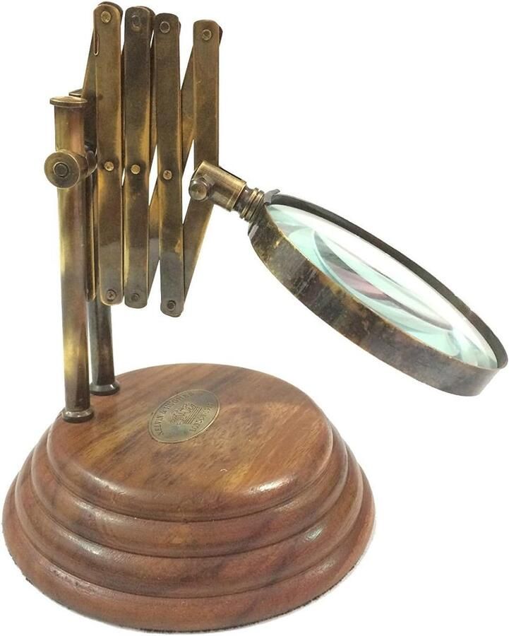 Vintage stijl messing glas vergrootglas bureau lens Channer 4 inch vergrootglas