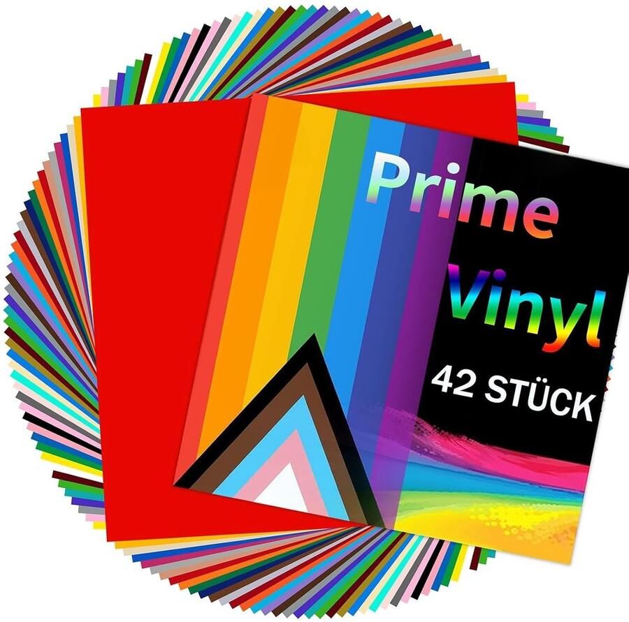 Vinyl Film Plotter 42 Stukken Zelfklevende Plotter Film (12 x 12) voor Snijmachines Silhouette en Cameo Cutter Ideaal voor Creatieve Projecten en DIY Decoraties