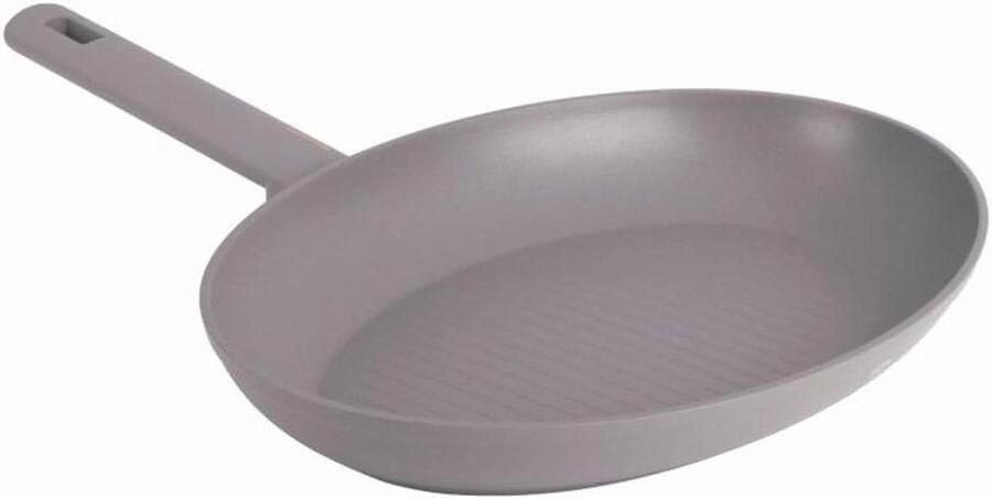 Vis en steakpan Koekenpan Vis Garen Titanium antiaanbaklaag 35 cm Taupe