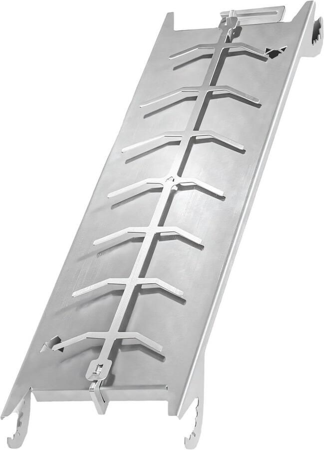 Vis Grill Pan Barbecue Hulpmiddel Buiten Koken Verstelbaar Klemmechanisme 55x17x6 cm