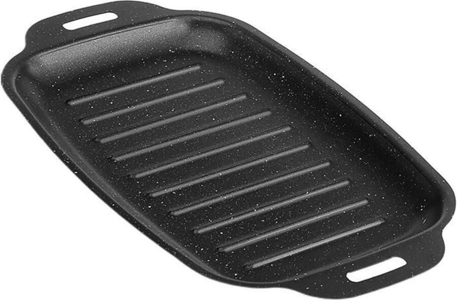 Vis Grilllade Bakplaat Rechthoekig Vis Grillen Verdikt Koolstofstaal 30 x 19 cm Zwart